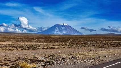The highland in the Andes at Arequipa in Peru