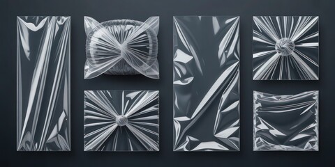 Folded Plastic Panel Abstract Texture.