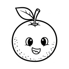 Fototapeta premium Orange catoon illustration 