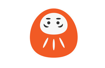 Fototapeta premium 可愛いダルマのアイコンイラスト