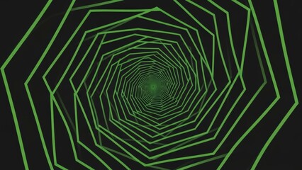Abstract Neon Hexagon Tunnel Loop Animation.