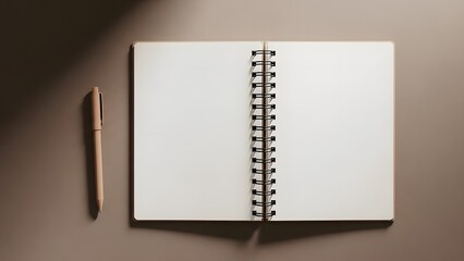 Open notebook and pen