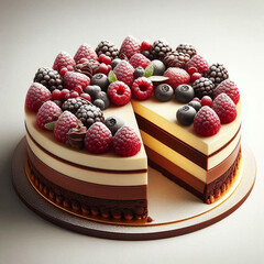 シックな色合いのベリーケーキ