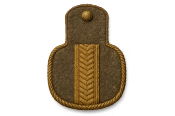 Military Epaulette Insignia with a transparent background design element