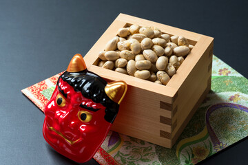 節分の豆まきのイメージ