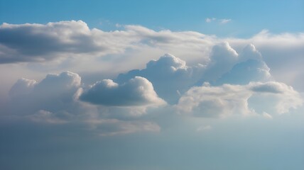 clear sky with full white smoke clouds with background