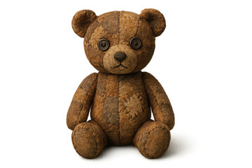 Fototapeta premium Cute Teddy Bear Plush Toy with transparent background for projects