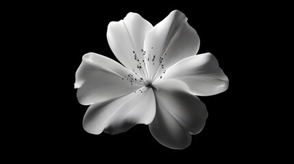 white flower on black background