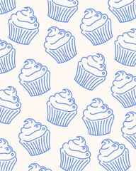 Cakes background, postcard