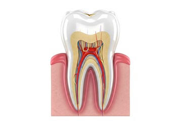 x-default Detailed Human Tooth Anatomy Cross-Section