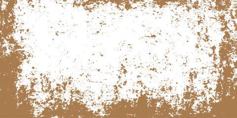 An aged rusty metal surface featuring a vintage grunge texture with a dirty brown pattern and rough weathered paint on an old antique wallpaper design