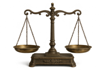 Scales of Justice Antique with transparent background for your designs