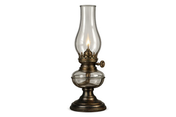 Fototapeta premium Vintage Oil Lamp with a transparent background for Graphics Design work