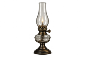 Vintage Oil Lamp with a transparent background for Graphics Design work