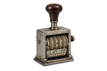 Date stamper displaying April 12, 1998 on a transparent background