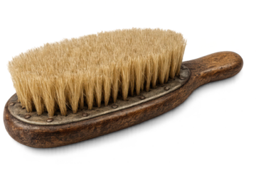 Vintage grooming brush on a transparent background, antique design