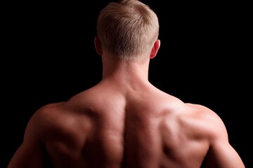 Muscular man flaunting a defined back