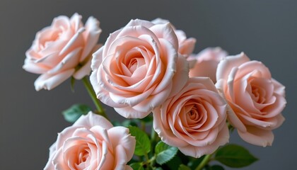 Obraz premium Soft Pink Roses with Dreamy Light and Gradient Backdrop