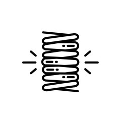 vector illustration of a black and white paper clips