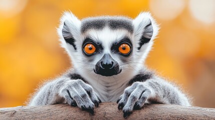 Obraz premium Close-up of a lemur looking directly at camera