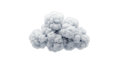 Explosion Cloud Isolated on White Background