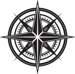 compass rose vector solid white background silhouette © RINA