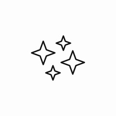 Obraz premium four sparkle stars icon sign vector