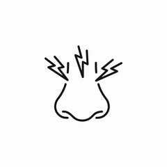 Obraz premium sinus pain headache lightning icon sign vector