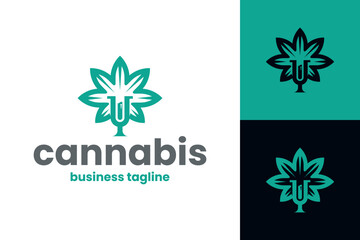 cannabis lab logo vector