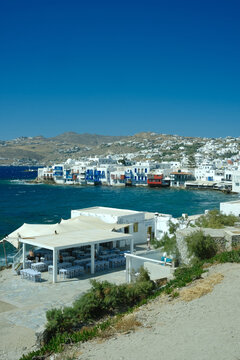View on Mykonos Town, Cjora, Cyclades Islands, Greece