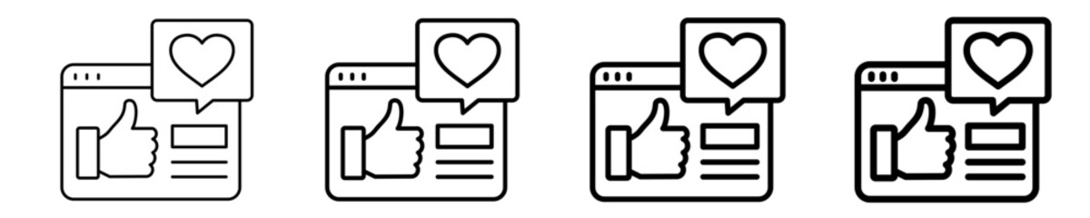 Appreciation Icon Set Different Style Collection