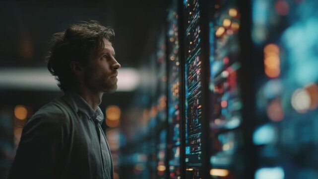A Male Quant Engineer Analyzing Machine-Learning Trading Patterns
