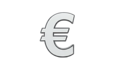 Euro Symbol Isolated on White Background