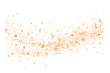 Luxury Gold Glitter Sparkles on Transparent Background