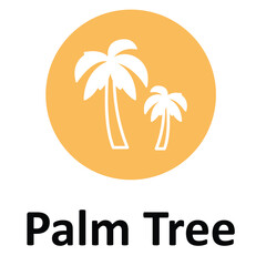 Naklejka premium Palm Tree Vector icon which can easily modify or edit