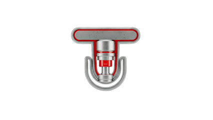 Fire Sprinkler System Isolated on White Background