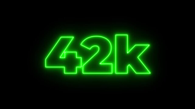 50K.Congratulations. subscribers. neon number. Alpha channel animation in Easy to put into any video. neon 50k Follower neon Text And Firework Animation ...