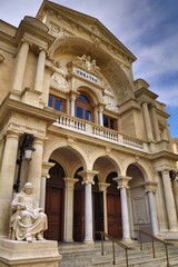 Obraz premium Avignon town in France. Opera house building monumental architecture.