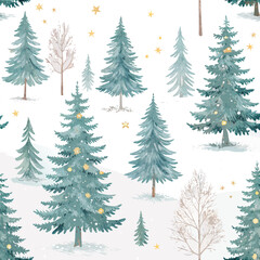 
Seamless Christmas pattern, snowflake design, holiday pattern