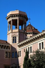 University of Barcelona, public university in Spain. Philosophy department building monumental architecture.
