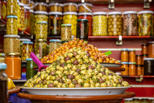 Morocco - Marrakech - UNESCO World Heritage - Moroccan style olives