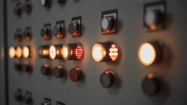 Electric Meter Panel Lights Gradually Turning Off