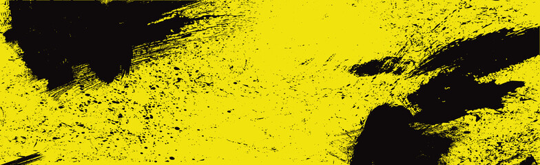 Abstract grunge Black and Yellow colors background. abstract Yellow, black and coral colors background, Rough brush strokes with black spray texture, brush stroke texture.eps