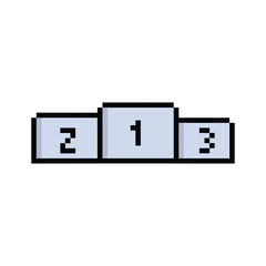 pixel art award platform 8 bit vector icon for computer game logo	