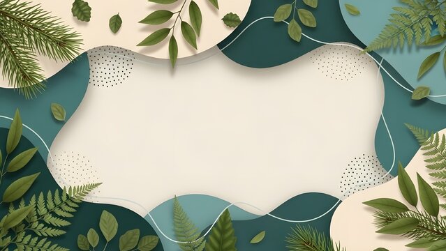 Banner de venta de viernes negro minimalista moderno vegetaci&oacute;n natural paisaje esc&eacute;nico patr&oacute;n org&aacute;nico campa&ntilde;as de compras sostenibles promoci&oacute;n de la naturaleza im&aacute;genes predise&ntilde;adas hojas papel ta