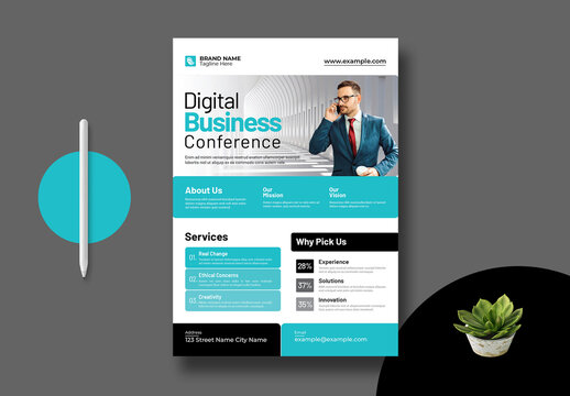 Business Conference Flyer Template Layout