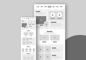 Landing Page Wireframe Template Layout