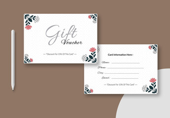 Gift Card Design Template Layout