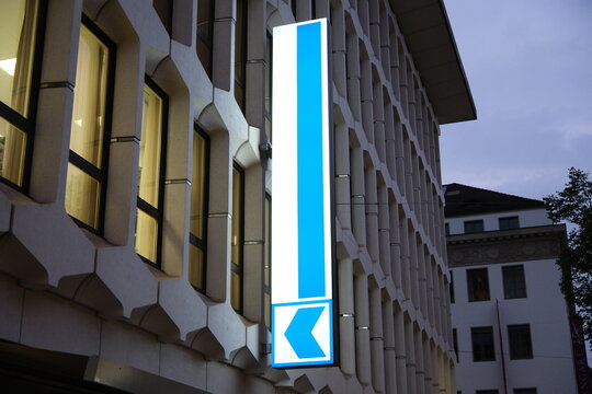 Lucerne,Switzerland-Sep.30th 2025: ZKB (Z&uuml;rcher Kantonalbank) corporate identity signage in Switzerland