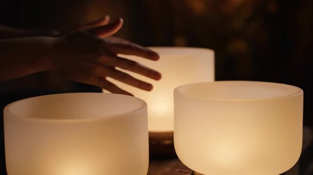 Experience the soothing vibrations of a crystal sound bath for relaxation and healing